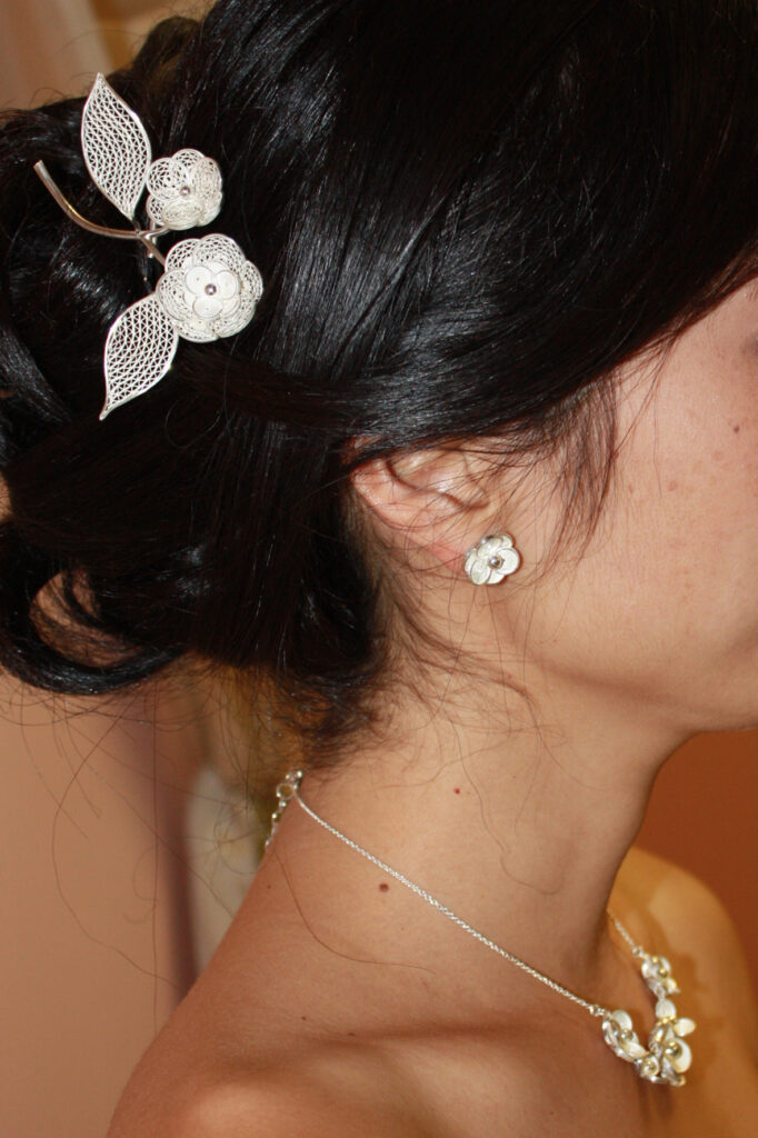 Antoine Puygrenier-Artisan Bijoutier Joaillier Lyon - parure de mariage en filigrane