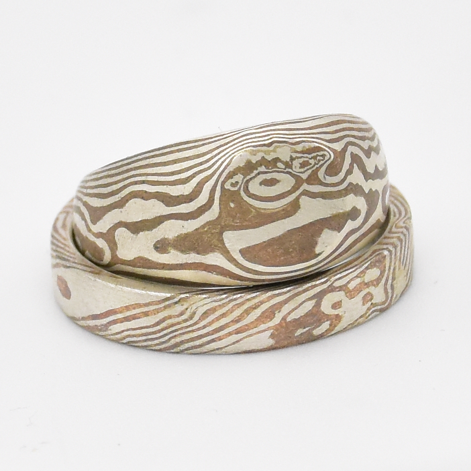 Antoine Puygrenier Artisan Bijoutier Joaillier Lyon chevalière mokume-gane bague japonaise chevalière argent shibuichi travail sur-mesure personnalisé unique